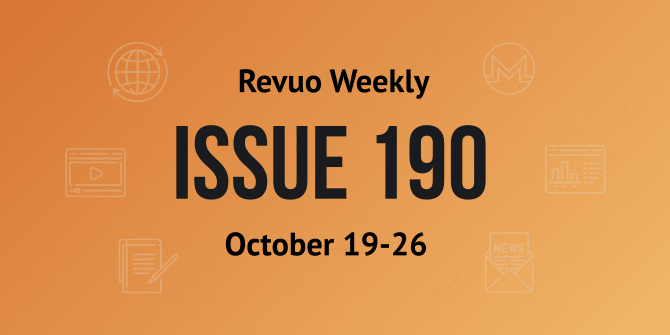 Revuo Monero Weekly #190 Slide
