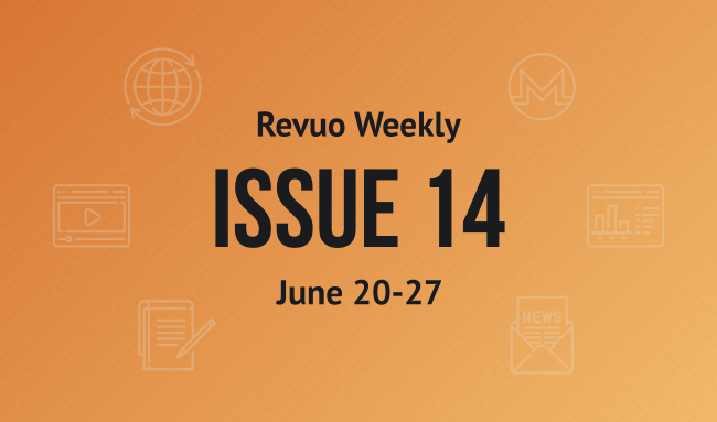 Revuo Monero Weekly # cover