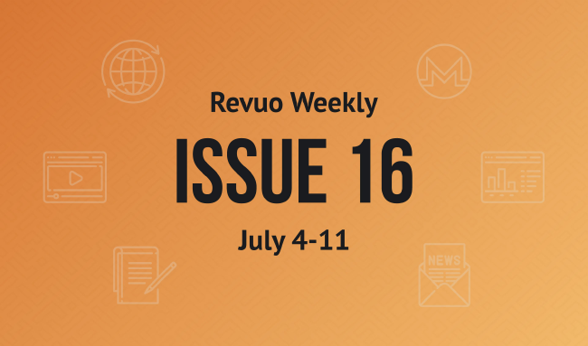 Revuo Monero Weekly # cover