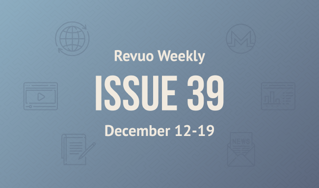 Revuo Monero Weekly # cover