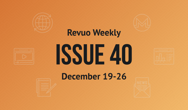 Revuo Monero Weekly # cover