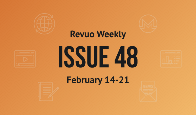 Revuo Monero Weekly # cover