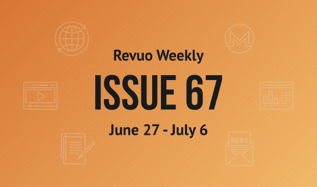 Revuo Monero Weekly # cover