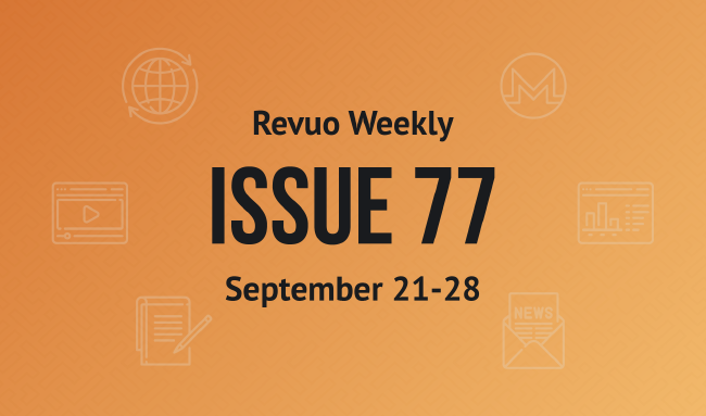 Revuo Monero Weekly # cover