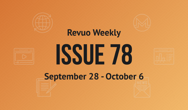 Revuo Monero Weekly # cover